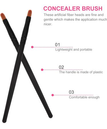 BELLIFFY 10pcs Nose Shadow Brush Travel Blush Brush Cosmetic Brush Eye Makeup Creme Blush Black Wooden Handle - Buy Online on SooperMarket.com