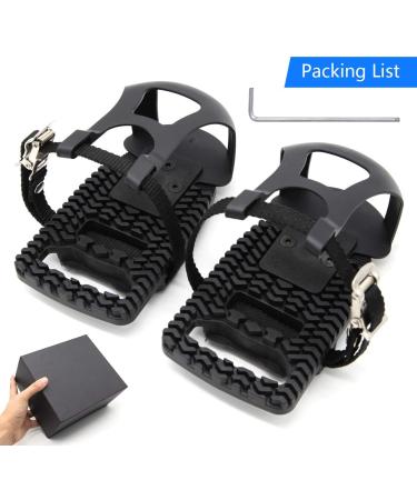 Adjustable Plastic Pedal Adapter with Toe Clips and Straps for Peloton Bike - Buy Online on SooperMarket.com