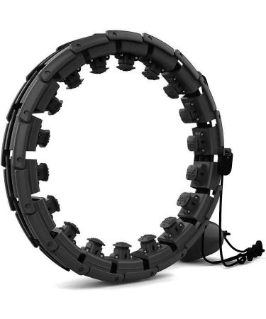 TOMOIN Smart Weighted Hula Hoop for Adults & Kids | 24 Detachable Knots | Non-Falling Design | Weight Loss & Fitness Tool - A-Black - Buy Online on SooperMarket.com