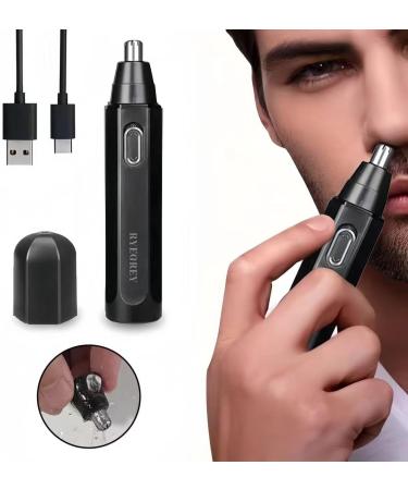 Buy Electric Nose Hair Trimmer - USB Rechargeable Painless Eyebrow & Facial Hair Trimmer for Men & Women Washable Double Edged Blade (Black) | Fast International Shipping - Buy Online on SooperMarket.com