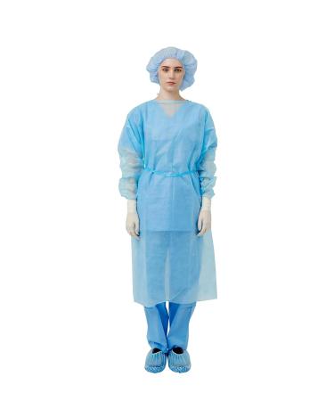 Disposable Isolation Gowns 10EA Non-Woven, Latex-Free with Knit Cuff 35g - Buy Online on SooperMarket.com
