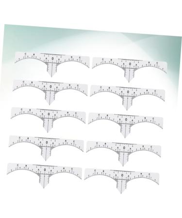 Gogogmee Scale Ruler 10pcs Set Makeup Ruler Eyebrow Stencil Eyebrow Guide Measure Tool Eyebrow Stickers Disposable Makeup Gadgets - Buy Online on SooperMarket.com
