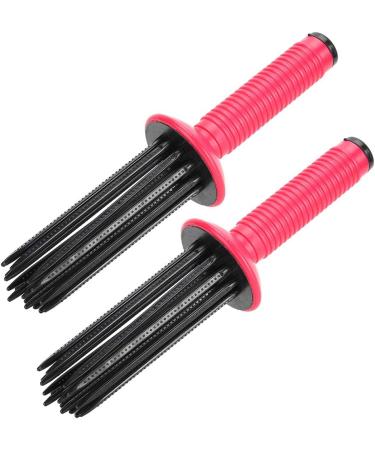 Hair Curling Roll Comb 2pcs Hair Curler Hair Curling Roll Comb Anti Slip Curling Wand Hairstyling ToolsHair Straightening Irons Curling for Hair Salon Home - Buy Online on SooperMarket.com