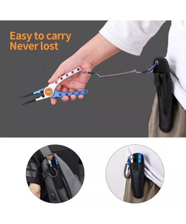 SOUFORCE Spring Bearing Fishing Pliers: Multi Functional Tool with Sheath & Anti-Lost Rope for Saltwater Fishing - Hook Remover, Line Cutter, Crimp, Split Ring Tool - Buy Online on SooperMarket.com