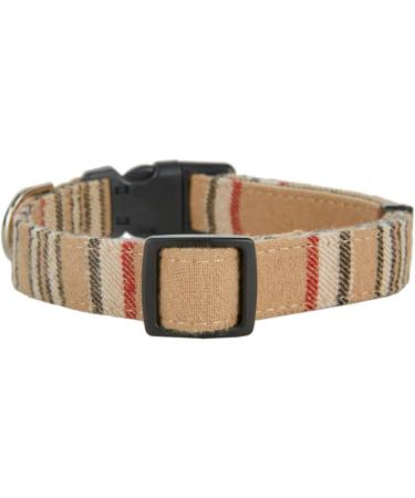 Yudote Soft Dog Collar for Small Dogs | Checkered Fabric Sensitive Skin Friendly Beige 1-Pack - Buy Online on SooperMarket.com