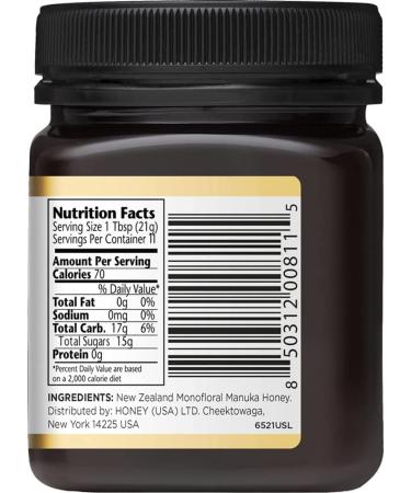 Manuka Doctor Monofloral MGO 525+ Manuka Honey 8.75 oz (250g) - Pure & Natural - Buy Online on SooperMarket.com