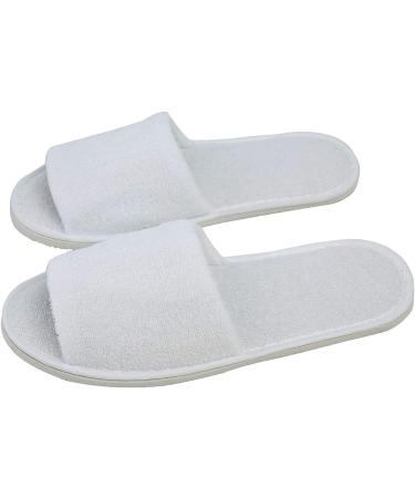 KabinChiu 6 Pairs Disposable Spa Slippers White - Universal Size for Hotel, Home, Nail Salon - Non-Slip Open Toe Design for Women and Men - Buy Online on SooperMarket.com
