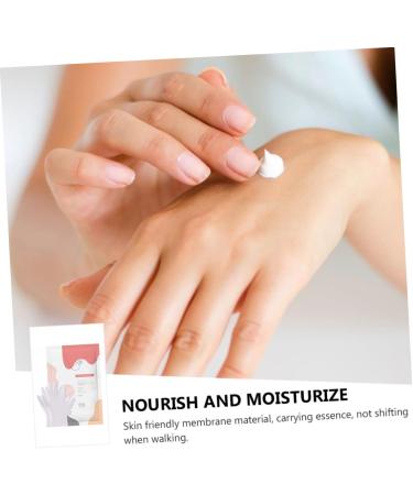 Gogogmee 2 Pairs Hand Exfoliant Cover Moisturizing Gloves Hand Dead Skin Remover Nourishing Hand Cover Hand Care Mask for Hand Moisturizing Gel Socks Non-Woven Fabric White - Buy Online on SooperMarket.com