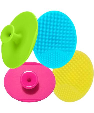 4 Pack Silicone Face Scrubbers - Exfoliating Facial Cleansing Brush Set for Women - Buy Online on SooperMarket.com
