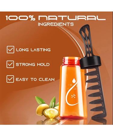 2-in-1 Hair Wax Gel with Comb Men s Long Lasting Grooming Hairspray Flexible Hold Lightweight Hair Styling Gel Moisturizing Best Hair Styling Cream Strong Hold Power Retro Hair Oil for Hair Styling (2Pcs) - Buy Online on SooperMarket.com