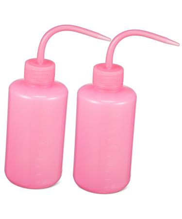 Safety Wash Bottle 2pcs Eyelash Cleaning Elbow Bottle 250ml 2 Pink Water Bottle Lash Wash Bottle Dreadlock Hair Tie Lab Squeeze Bottles Waterbottle Plant Shampoo Bottle Plastic