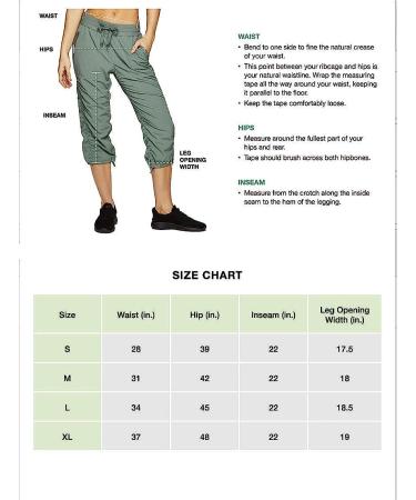 RBX Active Women's Lightweight Stretch Woven Drawstring Capri Pant - Charcoal, Size Large - Buy Online on SooperMarket.com