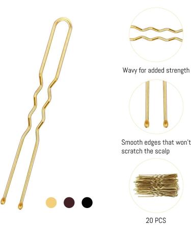 Shakeel 30pcs Invisible Hair Nets for Buns with 20pcs U Shape Hair Pins - Mesh Ballet Bun Nets for Women and Girls - Gold Hair Nets for Dancer and Caterers - Buy Online on SooperMarket.com