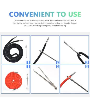 24Pcs 12 Colors Drawstring Replacement Cords with Threaders and Cord Locks - 51 Long - Buy Online on SooperMarket.com