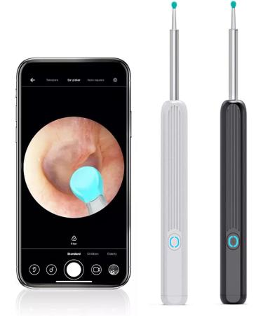PLGEBR Ear Wax Remover Wireless Otoscope Earwax Removal Tool Camera WiFi Endoscope Cleaner with Visual LED Light Ear Scope HD Ear White+black free size - Buy Online on SooperMarket.com