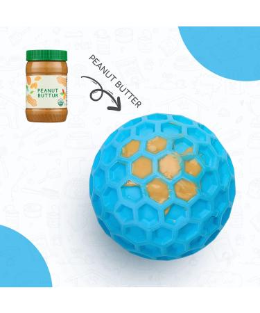 Nobleza Indestructible Dog Ball - 8cm Natural Rubber Squeaky Interactive Toy for Dogs | Robust & Durable - Buy Online on SooperMarket.com