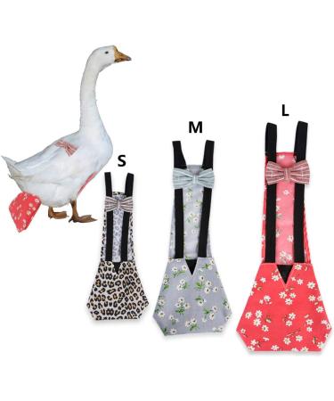 Pet Duck Goose Diapers - Adjustable Cloth Nappy for Poultry - Washable Hen Chicken Costume Diaper - Portable and Stylish - S Leopard Print - Buy Online on SooperMarket.com