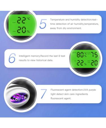Closer Skin Moisture Tester Fluorescent Agent Detector LCD Display Skin Moisture Meter - Buy Online on SooperMarket.com