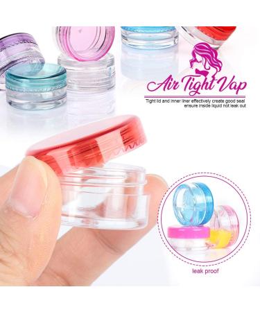 50 Pack 5g Empty Cosmetic Containers with Mini Spatulas and Labels - 5ML Sample Container Travel Pot Jar for Liquid Lotion Cream Makeup Storage (10 Colors) by HNYYZL - Buy Online on SooperMarket.com