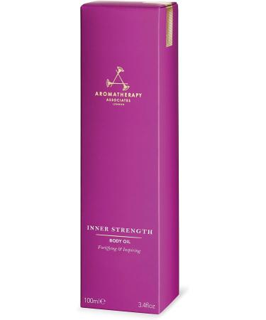 Aromatherapy Associates Inner Strength Body Oil 100ml - Jojoba & Peach Kernel Oils, Clary Sage & Geranium - Soothes Anxiety - Buy Online on SooperMarket.com