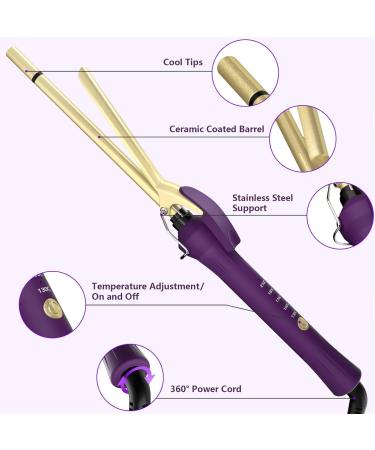 SHOW 9mm Tourmaline Ceramic Curling Tong for Short/Long Hair - Professional Skinny Hair Curler Iron - 3/8 Inch Barrel Width for Perfect Curls - Buy Online on SooperMarket.com