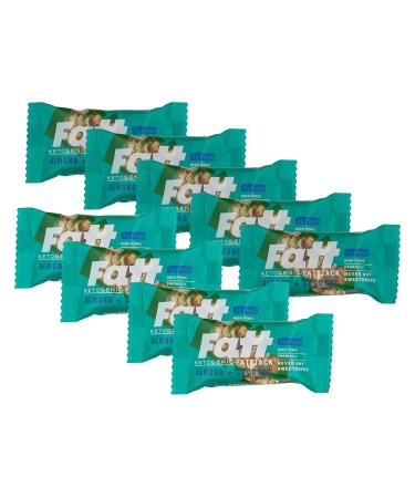 Fatt Almond & Coconut FattJacks - 9 x 40g Keto Bars - 100% Natural - 3g Carbs - Zero Sweeteners - Prebiotic Fibre - Ketogenic Breakfast - Low Carb Flapjack Keto Snack Breakfast Bar - FattBar