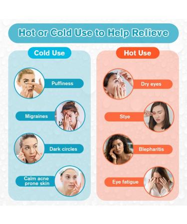 ACWOO Cooling Eye Mask 2PCS Cooling Gel Beads Eye Mask for Puffy Eyes Reusable Hot Cold Therapy Gel Eye Mask for Migraine Relief Headache Dark Circles Dry Eyes Swollen Eyes Sinus Pain (C) A Blue+pink - Buy Online on SooperMarket.com
