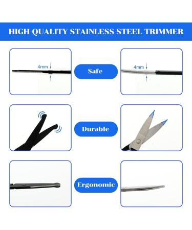 Facial Hair Grooming Scissors for Men & Women - Rounded & Curved Eyebrow Trimming Tool for Nose, Beard, Mustache, Eyelashes & Ear Hair - Buy Online on SooperMarket.com