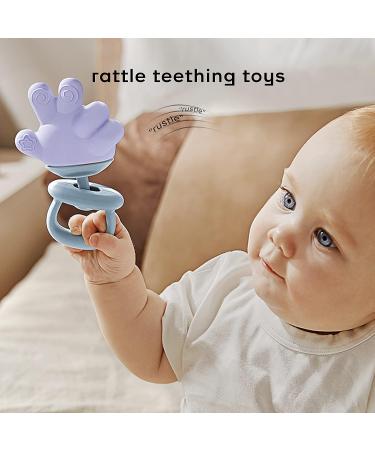 BC Babycare Baby Teether Toys - Silicone Teething Toys for Babies 0-6 Months - Finger Shape Infant Teething Pacifier (Blue) - Buy Online on SooperMarket.com
