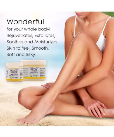 Keys Salt Scrub - Exfoliating Sea Salt Body Scrub for Men and Women | Hand and Foot Scrub with Pure Florida Sea Salt and Organic Pineapple Essential Oil | Includes Wooden Spoon | 12 oz - Buy Online on SooperMarket.com
