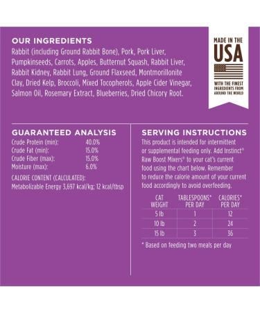 Nature's Variety Instinct Raw Boost Cat Food Rabbit Mixer 6 oz. - Buy Online on SooperMarket.com