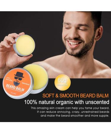 Sweet Carrot Beard Care Set for Men Includes Beard Balm Oil Stencil Brush Comb Travel Bag & Box Perfect Gift for Grooming - Buy Online on SooperMarket.com