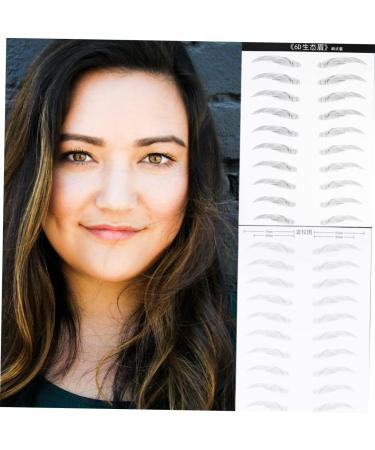 Gogogmee 2 Pairs 4d Imitation Eyebrow Makeup Brow Sticker Simulation Eyebrow Disposable 3d Makeup Tools - Buy Online on SooperMarket.com