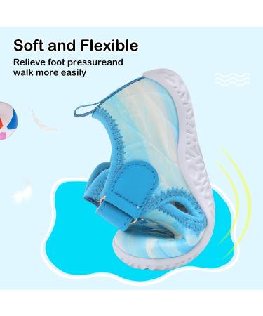 Besroad Kids Water Sport Shoes Toddler Outdoor Quick Dry Aqua Sneakers 6-6.5 Sea Wave - Buy Online on SooperMarket.com