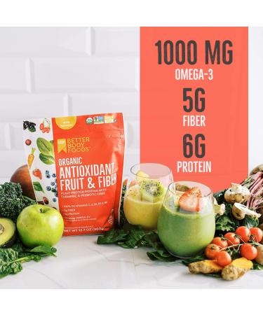 BetterBody Foods Organic Antioxidant Fruit & Fiber Superfood Blend - 12.7 oz Powder - Buy Online on SooperMarket.com