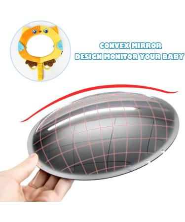 AIPINQI Baby Car Mirror - Shatterproof Safety Rear Facing Mirror for Infant and Newborn | Easy View Cartoon Design for Car Seat | Owl Design - Buy Online on SooperMarket.com