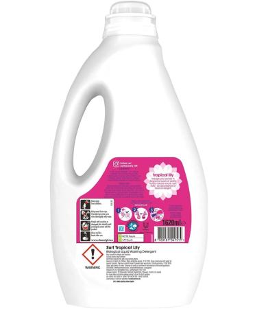 Surf Concentrated Liquid Detergent Long Lasting Fragrance and Made with Natural Essential Oil Tropical Lily or Coconut Bliss Family Pack 1.62 Litre 60 Washes (Tropical Lily Buy 2) - Buy Online on SooperMarket.com