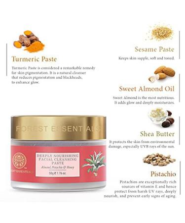 Buy Forest Essentials Deeply Nourishing Facial Cleansing Paste 50g - Premium Natural Skincare for Radiant Skin | International Shipping Available - Buy Online on SooperMarket.com
