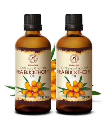 Pure Sea Buckthorn Oil 200ml - Cold-Pressed Sanddorn Oil for Skin & Body Care - Natural Hippophae Rhamnoides Carrier Oil - Buy Online on SooperMarket.com
