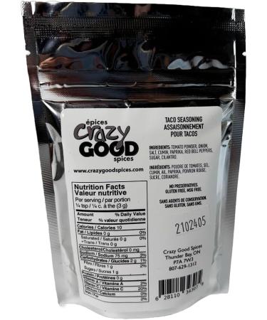 Crazy Good Spices Natural Essential Pack Certified Gluten Free From Natural Ingredients - 1 Count - Taco Seasoning - Assaisonnement pour Tacos - Buy Online on SooperMarket.com