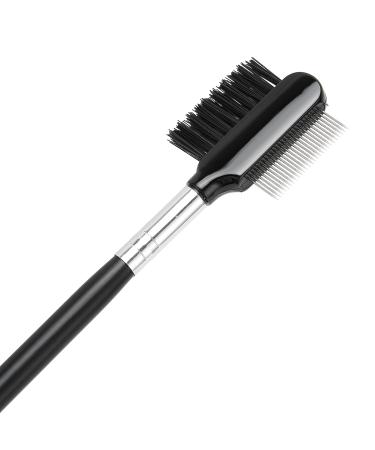 Professional Double-Headed Eyebrow Brush & Comb - Stainless Steel Dual-Use Makeup Tool for Women & Girls | Perfect for Eyebrow and Eyelash Grooming - Buy Online on SooperMarket.com