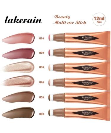 Natural Face Liquid Blusher Cream Cheek Eye Tint Peach Multi-use Makeup Cosmetic Cheek Makeup Stick Brighten Contouring A8G5 05 Contouring 12ml - Buy Online on SooperMarket.com