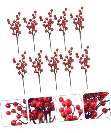 ABOOFAN 20 Pcs Christmas Imitation Fruit Holly Christmas Berries Christmas Flower Pick Christmas Berry Picks Home Decor Plants Decor Cherry Stems Party Supplies Foam Cherry Fruit Banquet - Buy Online on SooperMarket.com