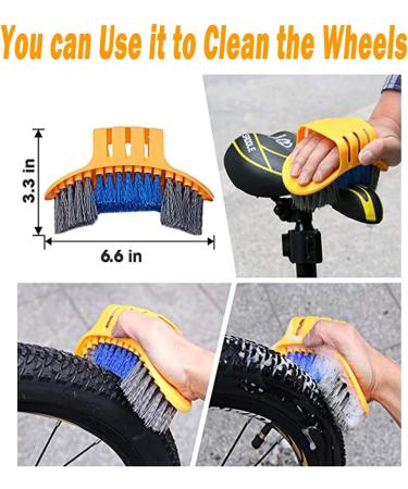 QeeHeng Precision Bicycle Cleaning Brush Tool Set - Ideal for Mountain, Road, City, Hybrid, BMX, and Folding Bikes | 10 Pieces - Buy Online on SooperMarket.com
