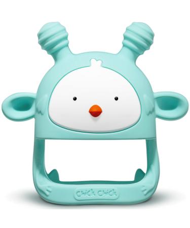 COZYPANDA Baby Teether  Teething Toys for Babies 0-6 Months  Never Drop Baby Teething Toys  Silicone Teether Toys  Infant Toys  Teething Pacifier  Baby Chew Toys for Teething Relief  BPA Free(Green)