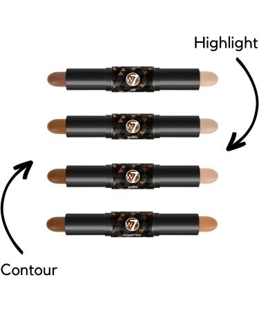 W7 Contour Stick - Double-Ended Creamy Contour & Highlight Makeup - Bronze Shape & Define Skin - Fair Fair 1 count (Pack of 1) - Buy Online on SooperMarket.com