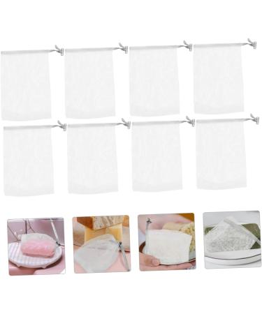 CANIGHT 8pcs Soap Mesh Bag Soap Foaming Bags Exfoliating Net Bag Facial Cleansing Net Dark Grey Fabric 14x10cm Dark Grey - Buy Online on SooperMarket.com