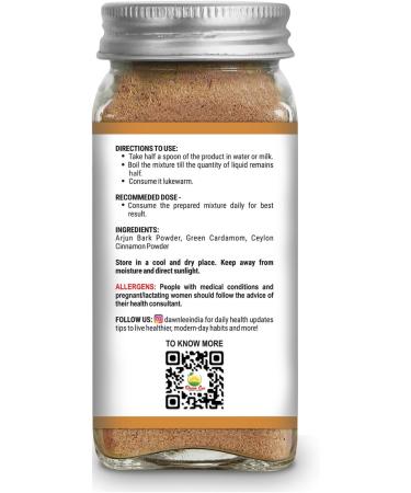 Arjun Card Ceylon Cinnamon and Cardamom Mix Arjun Card Powder 50 gm | Arjun Card Supports Healthy Heart Function Ayurvedic Tea-Green Cardamom- Bark - Buy Online on SooperMarket.com