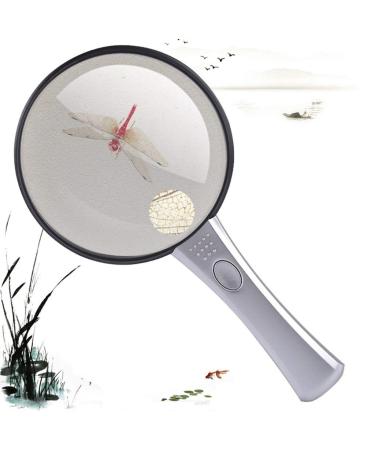 XENITE Handheld Magnifying Glass Acrylic Material Silver 225 110mm OfficeProducts Magnifier