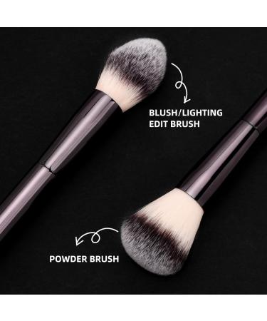 Soft Nylon Hair Contour Powder Brush & Highlighter - Double Ended Makeup Brush for Flawless Application | International Shipping - Buy Online on SooperMarket.com